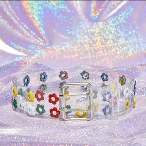 SHEIN FLOWER DECOR EYELET BELT